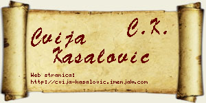 Cvija Kasalović vizit kartica